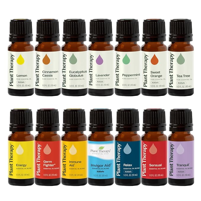 Plant Therapy 7 & 7 Essential Oils Set 7 Single Oils: Lavender, Peppermint & by PlantTherapy