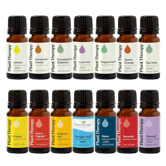 Plant Therapy 7 & 7 Essential Oils Set 7 Single Oils: Lavender, Peppermint & by PlantTherapy