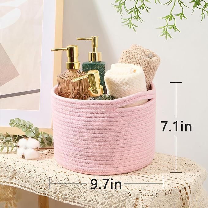 Small Basket for Organizing | Cube Shelf Closet Storage Baskets | 9.7×9.7×7.1” - Image 3