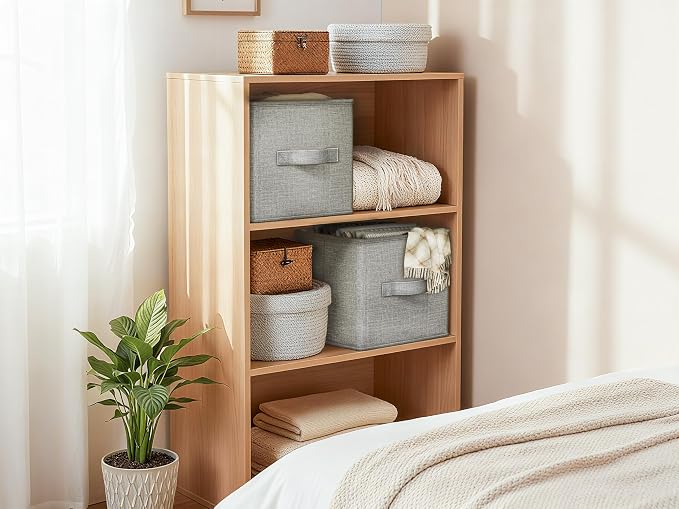 4 Pack Foldable Fabric Closet Storage Bins, 11Inch Organizer Cubes - Image 7