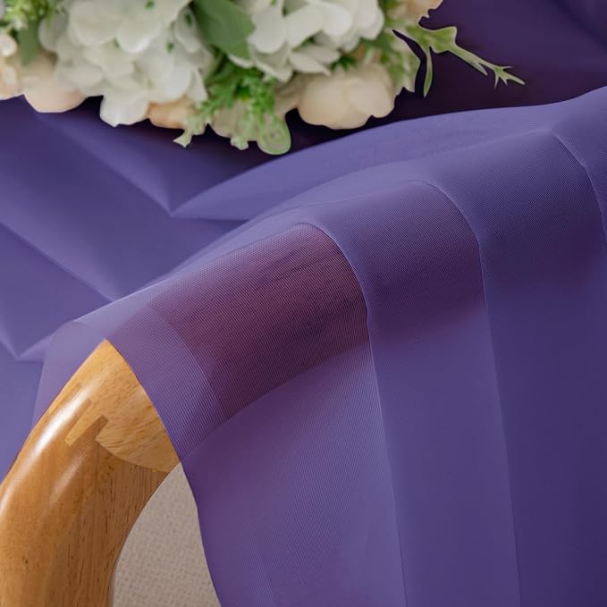 Chyhomenyc Sheer Curtains 63 Inch Length 2 Panels, Light Filtering Rod Pocket - Image 6