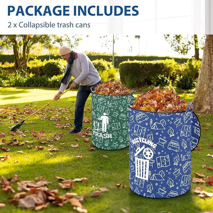 2 Pack Collapsible Trash Can Camping - Image 4