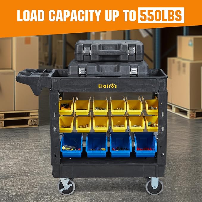 Elafros 2-Tier Utility Cart - Image 6