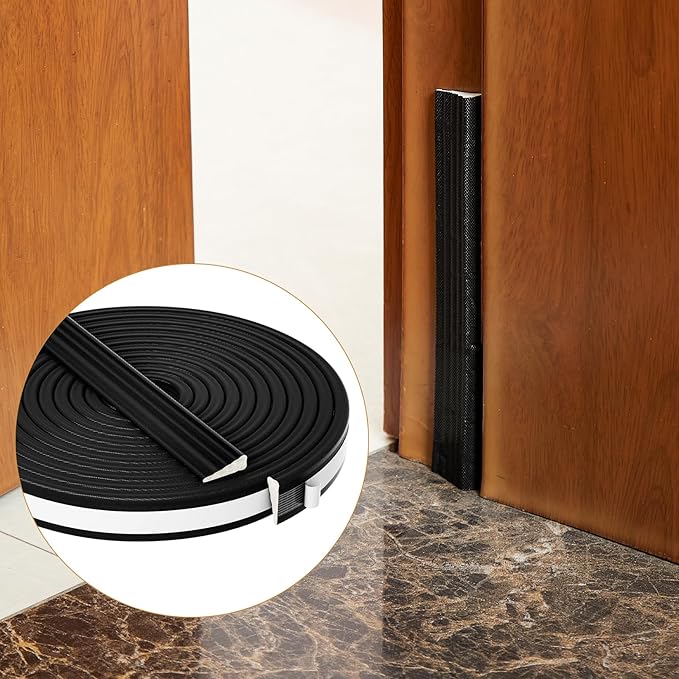 QDiShi 196" Wedge-Shape Weather Stripping Door Seal Weatherproof Foam Seals - Image 6