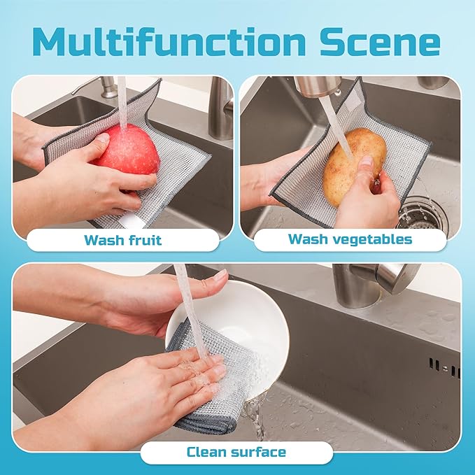 20 Pcs New Upgrade 3-Layer Metal Dish Cloth, No Scratches and No Odor, Kitchen - Image 5