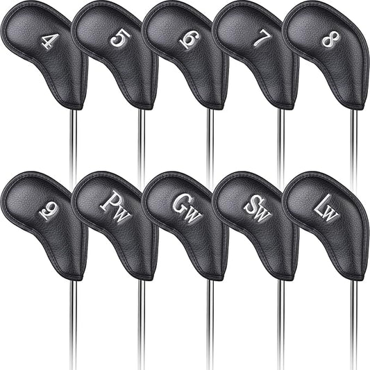 CRAFTSMAN GOLF 12pcs or 1pc Thick Synthetic Leather Golf Iron Head Covers Set by CRAFTSMANGOLF