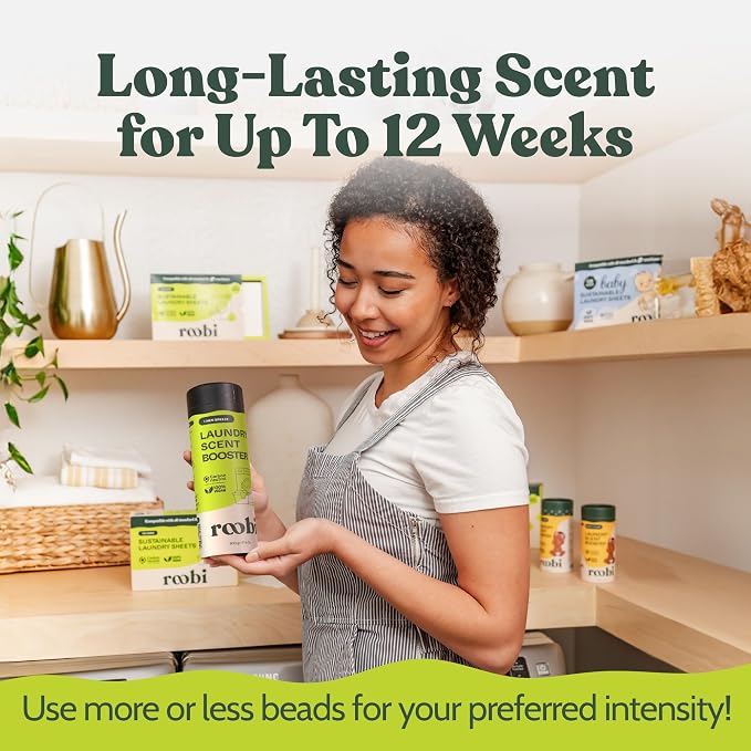 Roobi Sustainable Laundry Scent Booster Beads. Linen Breeze Fragrance Laundry - Image 4
