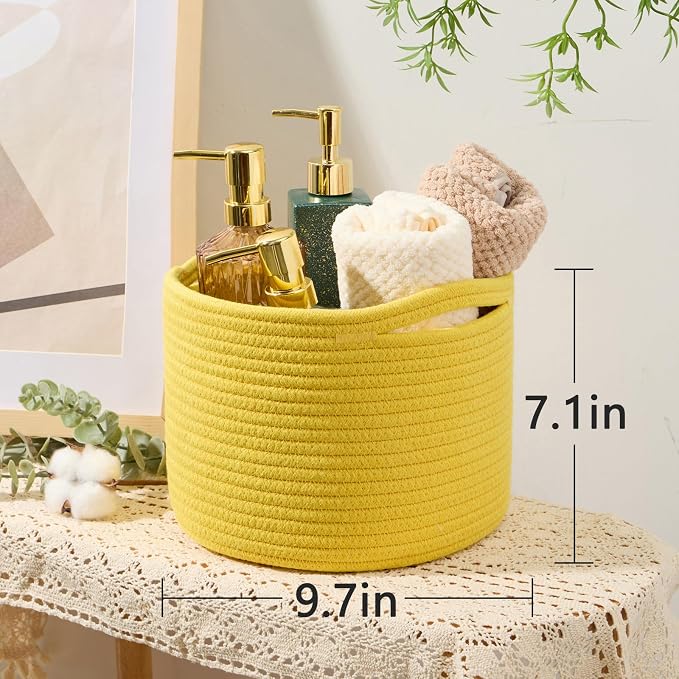 Small Basket for Organizing | Cube Shelf Closet Storage Baskets | 9.7×9.7×7.1” - Image 3
