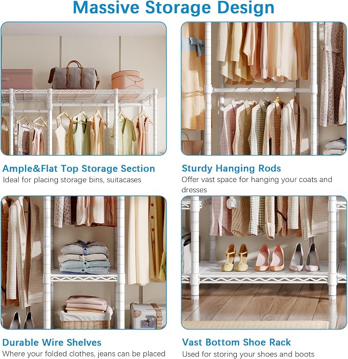 VIPEK V50 Extra Large Portable Closet Rack Bedroom Armoire Freestanding - Image 9