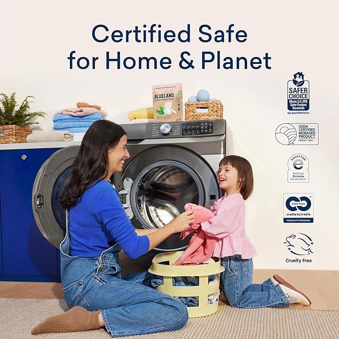 BLUELAND Laundry Detergent Tablets, Plastic-Free Eco-Friendly Pods, Liquid - Image 6