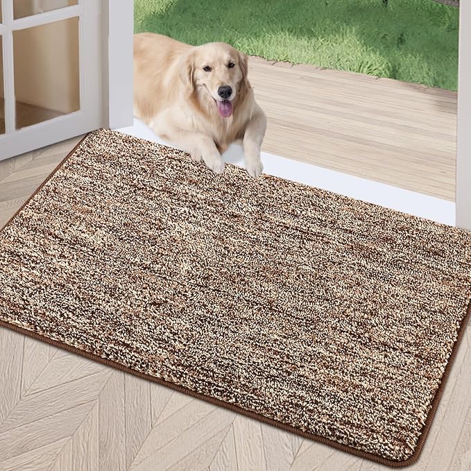 REFETONE Indoor Doormat, Front Door Mat 32"x48" Absorbent Rubber Backing Non by Refetone