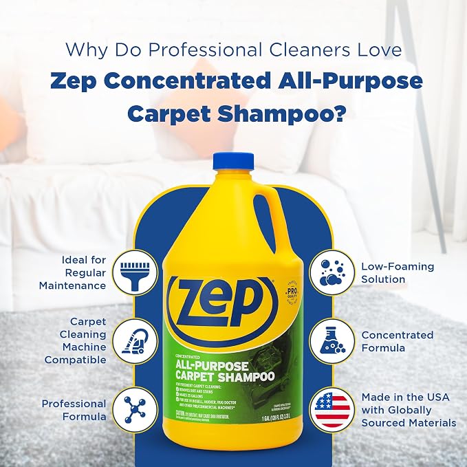 Zep All-Purpose Carpet Shampoo Concentrate Cleaner - Image 4