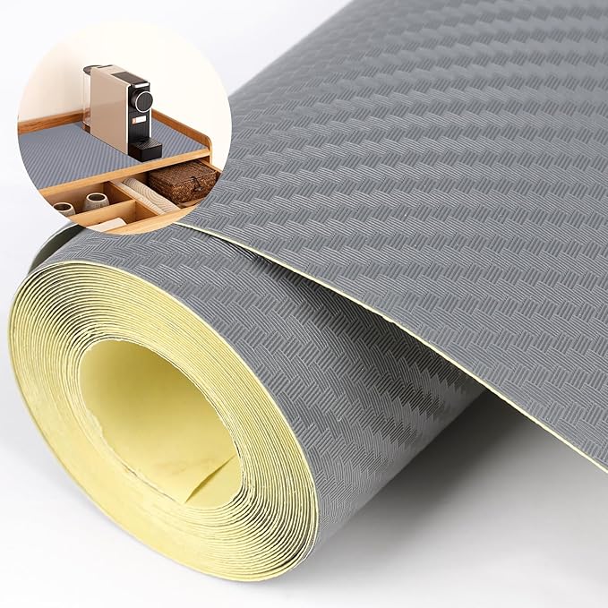 Self-Adhesive Shelf Liner Kitchen Liner, Waterproof Backed Paper Easy Peel and
