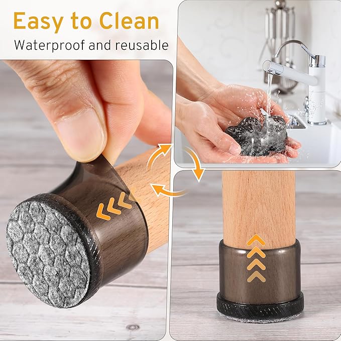24PCS Extra Small Chair Leg Floor Protectors, Furniture Sliders, Chair Leg - Image 5