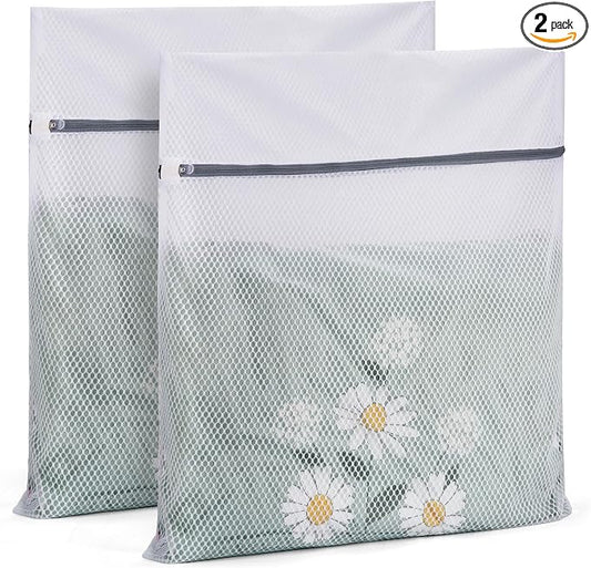 2 Pack XXL Durable Honeycomb Mesh Laundry Bags by UREZORGEAR