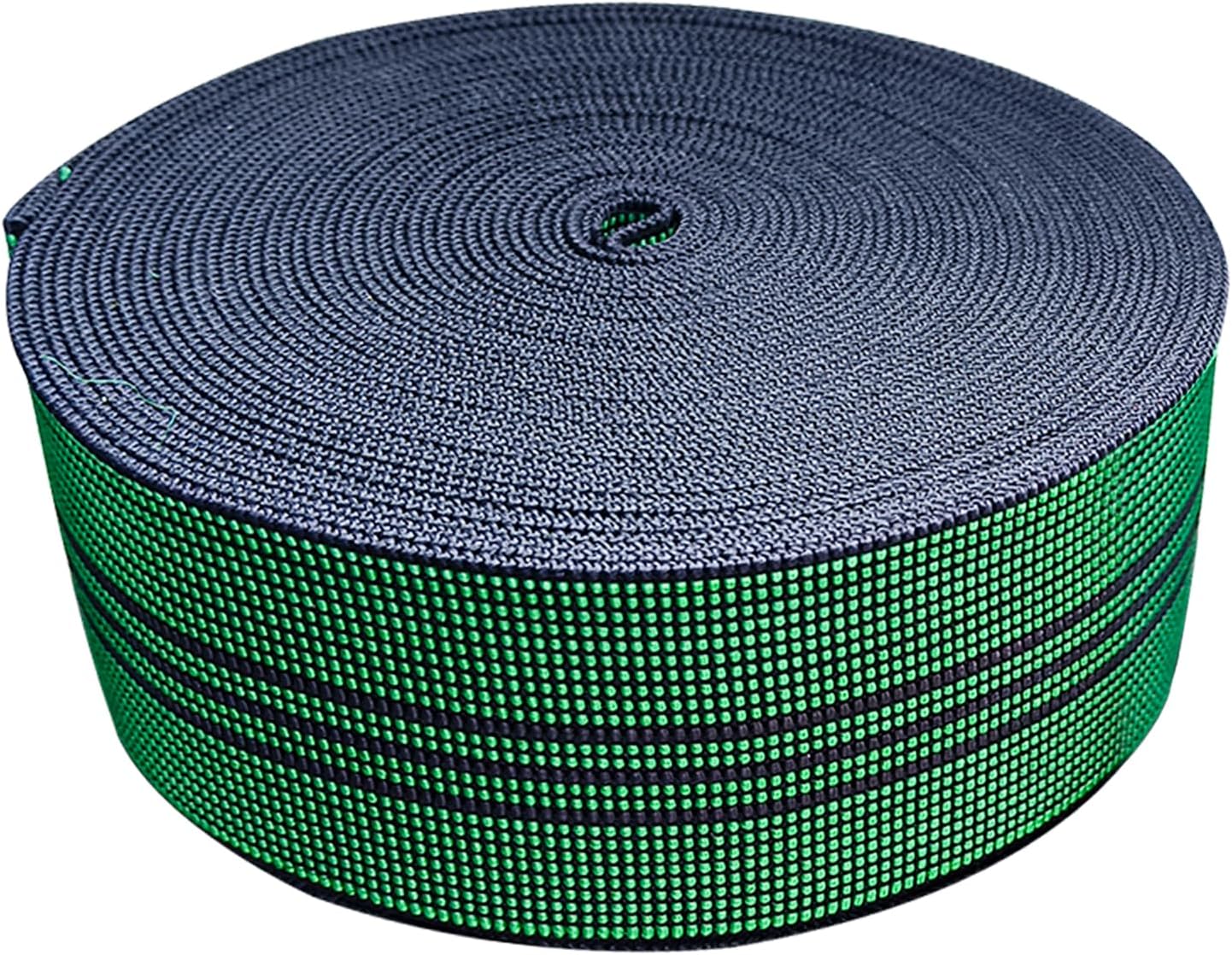 40ft Sofa Elastic Webbing Elasbelt Stretch Latex Band Furniture Repair DIY Upholstery Modification Elasbelt Chair Couch Material Replacement (Green 5cm 10m)