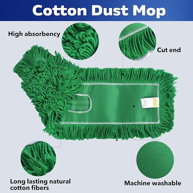 Matthew Cleaning 24'' Industrial Strength Cotton Dust Mop Refill Washable - Image 4