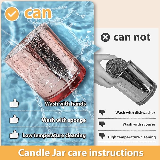 Thick Candle Jars for Making Candles 12 Pcs, 7 OZ Empty Jars - Image 3