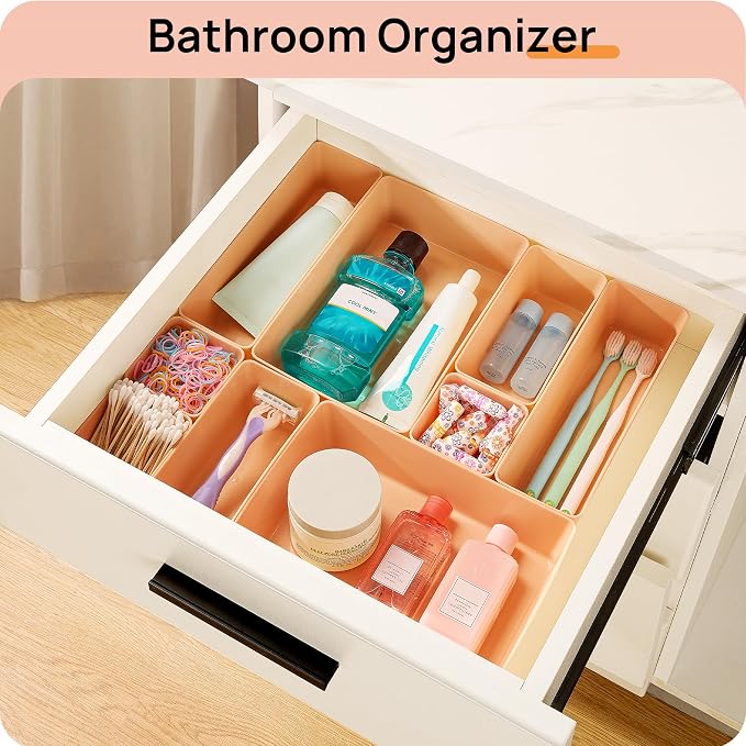 Vtopmart 25 PCS Plastic Drawer Organizers Set, 4-Size Versatile Bathroom and - Image 5