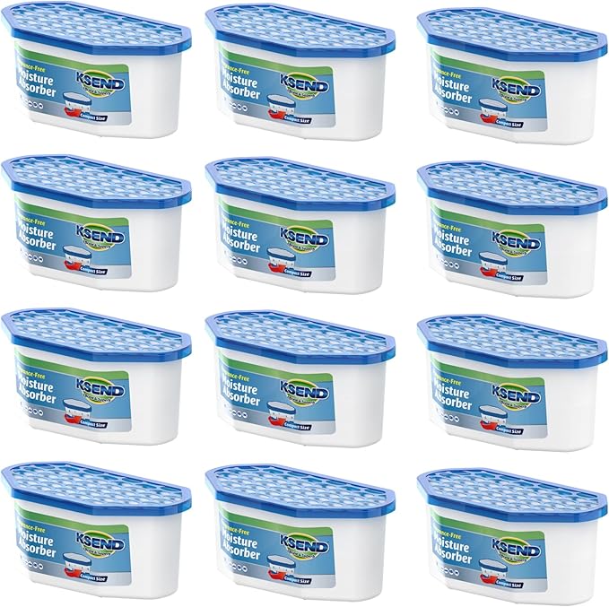 Moisture Absorbers, 12 Pack, Compact Dehumidifier by Ksend