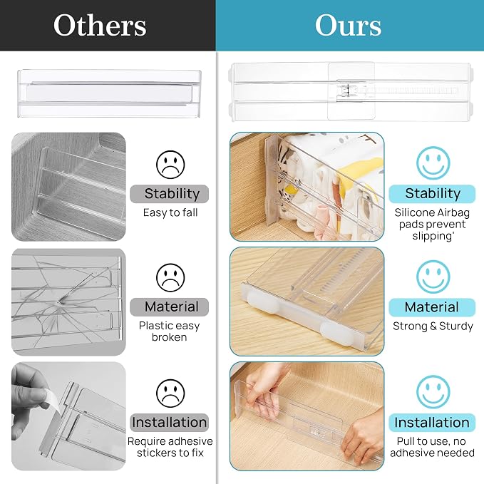 Vtopmart 4 Pack Drawer Dividers - Image 7