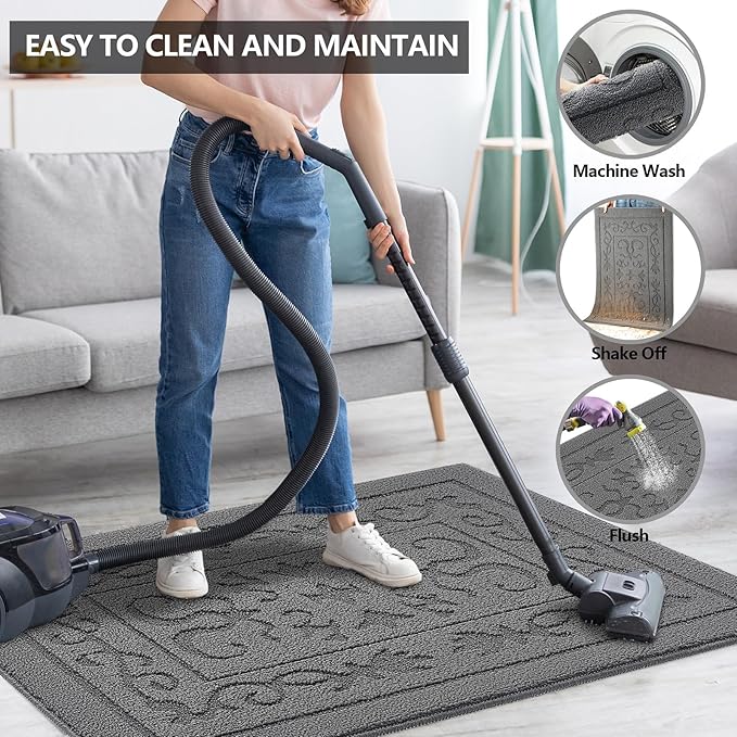 FONEYI Indoor Door Mat 32" x 48", Dirt Trapper Door Mats Non-Slip Entryway Rugs - Image 5