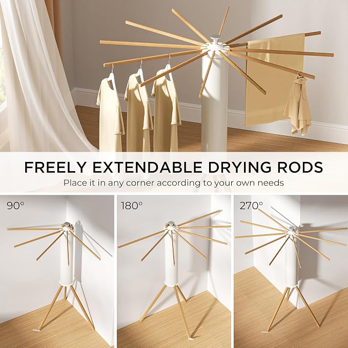 Tripod Clothes Drying Rack, Garment Rack Portable and Foldable Space Saving - Image 7