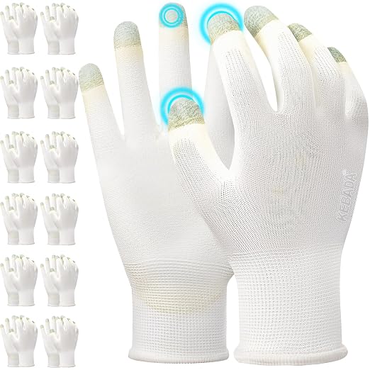 Kebada W1 Work Gloves for Men and Women, PU Coated Safety Gloves by KEBADA
