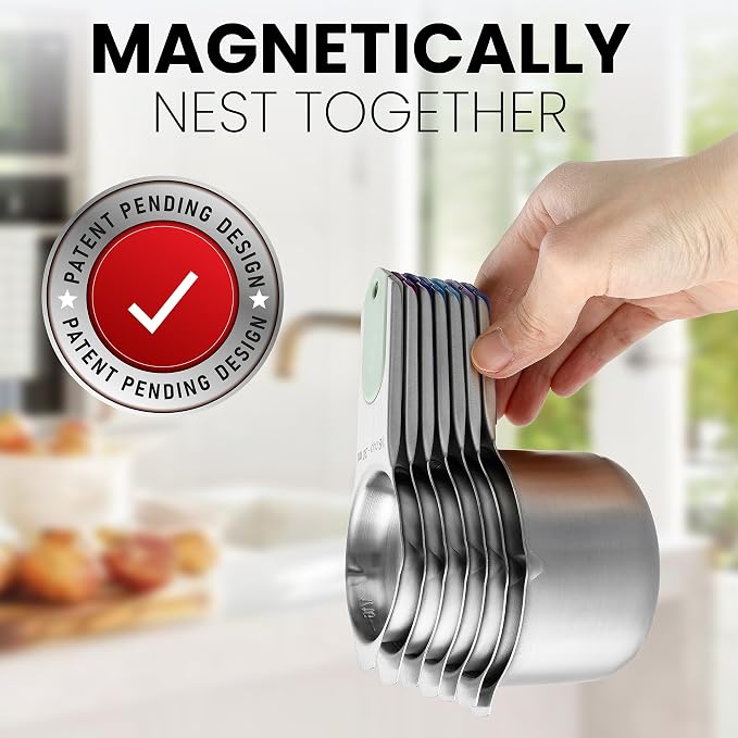 Spring Chef Magnetic Stainless Steel Measuring Cups, Kitchen Tools - Image 5