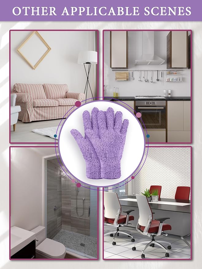 Patelai 3 Pairs Microfiber Plant Dusting Gloves Leaf Cleaning Gloves - Image 7