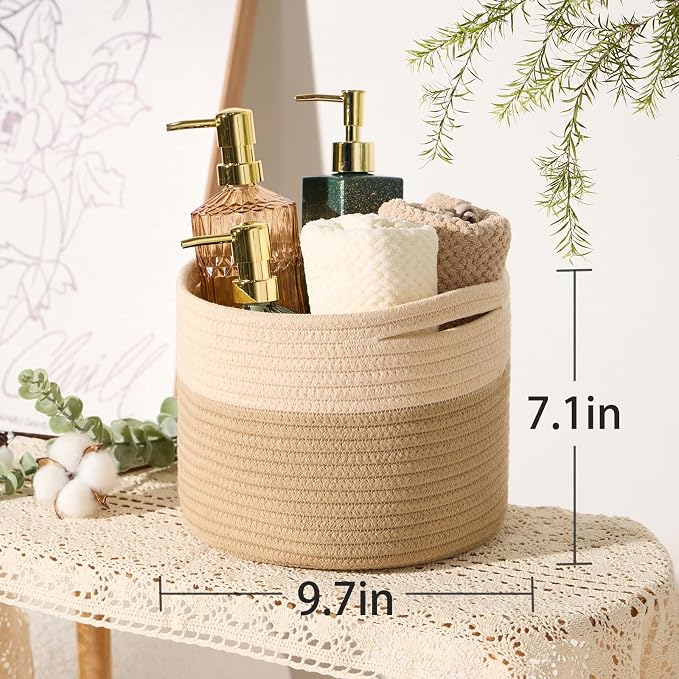 Small Basket for Organizing | Cube Shelf Closet Storage Baskets | 9.7×9.7×7.1” - Image 3