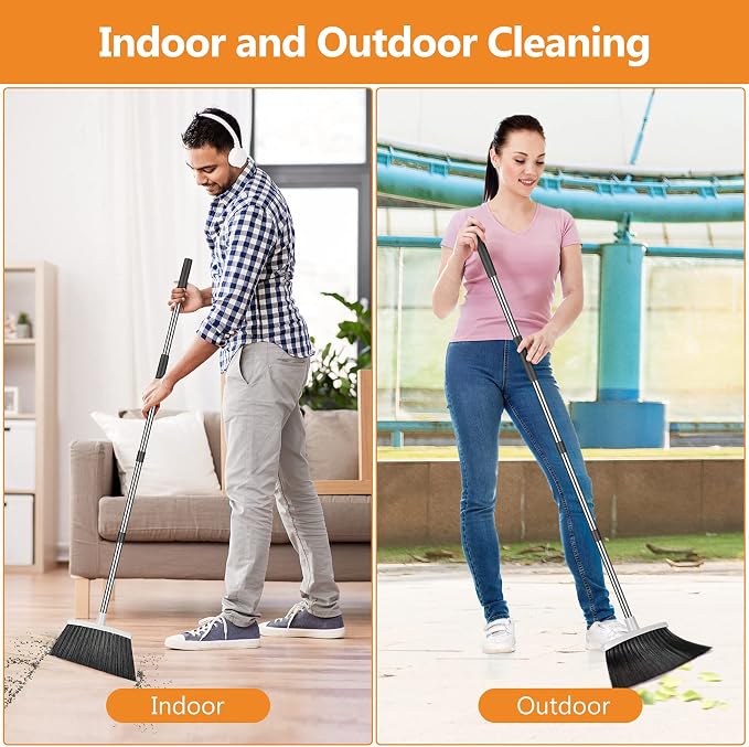 Broom and Dustpan Set, Heavy Duty Dust Pan - Image 7