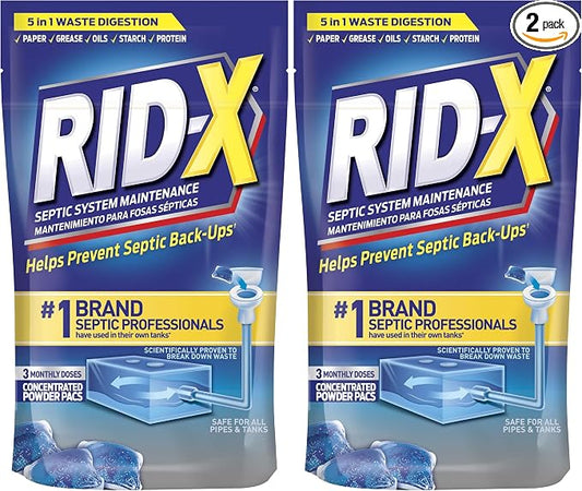 Rid-X Septic System Treatment, Septic Tank Treatment, 3-Monthly Supply Dual by Rid-XSepticSystemTreatment