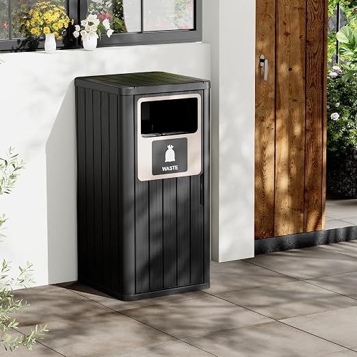22 Gallon Outdoor Trash Can Waterproof Resin Garbage Can - Image 8