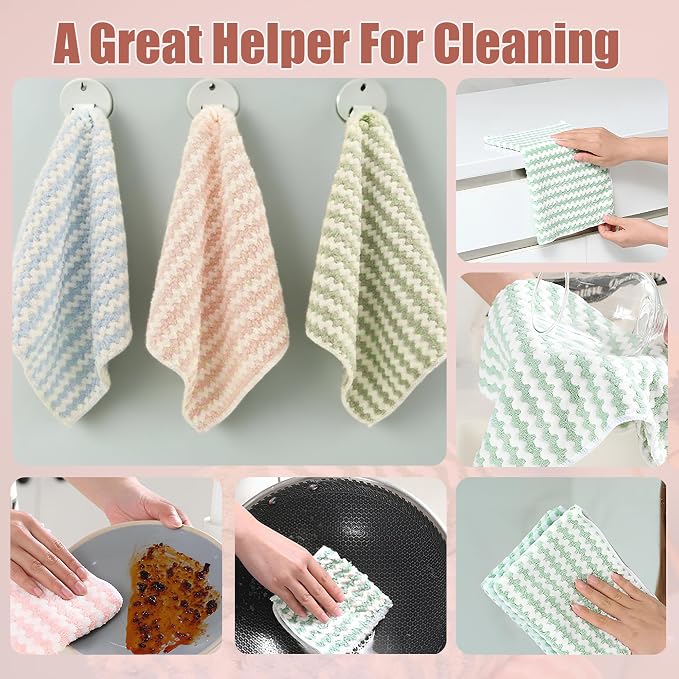 Microfiber Cleaning Cloth, 12 Pack 12"x12" Dish Towels - Image 7