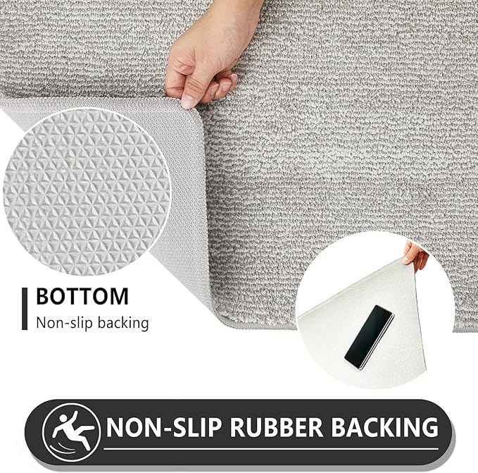 REFETONE Indoor Doormat, Front Door Mat 32"x40" Absorbent Rubber Backing Non - Image 5