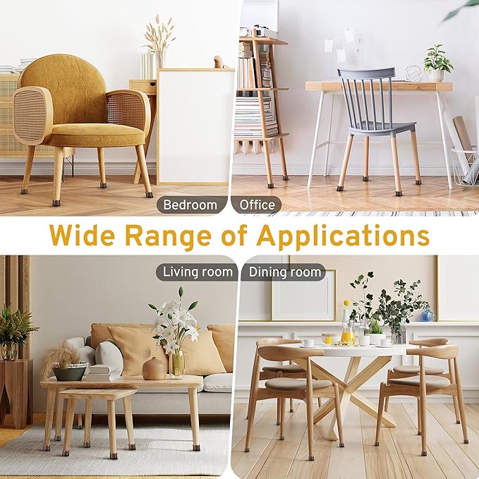 24PCS Round Chair Leg Floor Protectors, Furniture Sliders, Chair Leg Protectors - Image 7