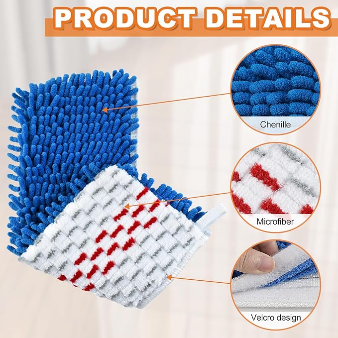Microfiber Mops for Floor Cleaning, Flat Mop for Wet & Dry Use, Dust Mop for - Image 2