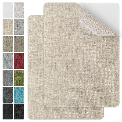 J.CARP 2Pcs Linen Repair Patches, Large Self-Adhesive Fabric Patch by JCARP