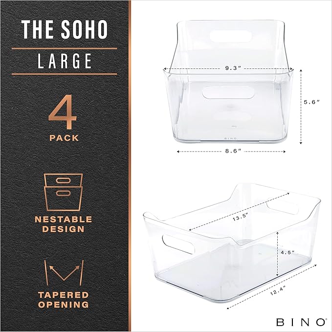 BINO | Plastic Organizer Bins, Large - Image 2