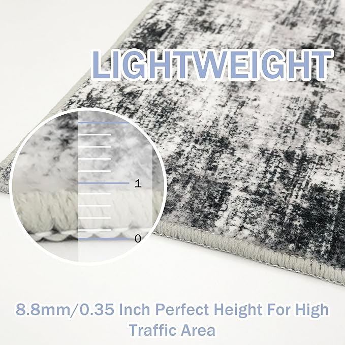 IOHOUZE Abstract Runner Rug 2x10 Ft Washable Runners - Image 5