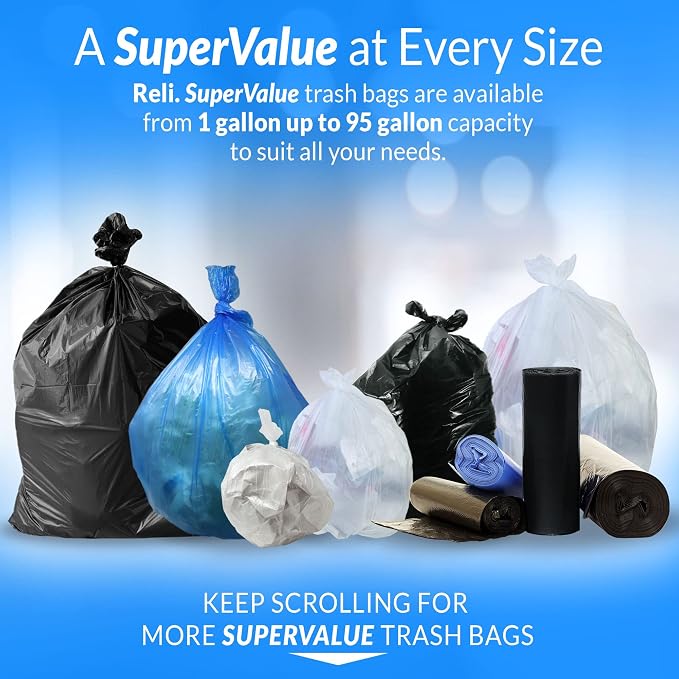 Reli. 16-25 Gallon Trash Bags | 500 Bags | Black | Home, Kitchen | Strong | - Image 7