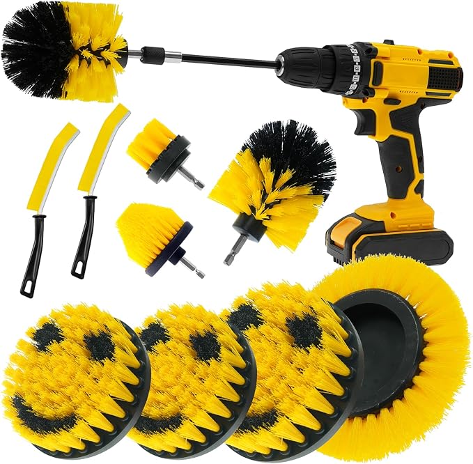 10 Pack Drill Brush Attachment Set, Drill Scrubber Brush Kit, Drill Cleaning by Unknown
