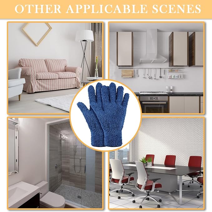 Patelai 3 Pairs Microfiber Plant Dusting Gloves Leaf Cleaning Gloves - Image 7