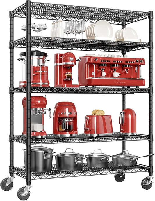 IZEUK Garage Shelving Wide Storage Shelves 5 Tier Metal Shelves 4000 LBS Heavy by IZEUK