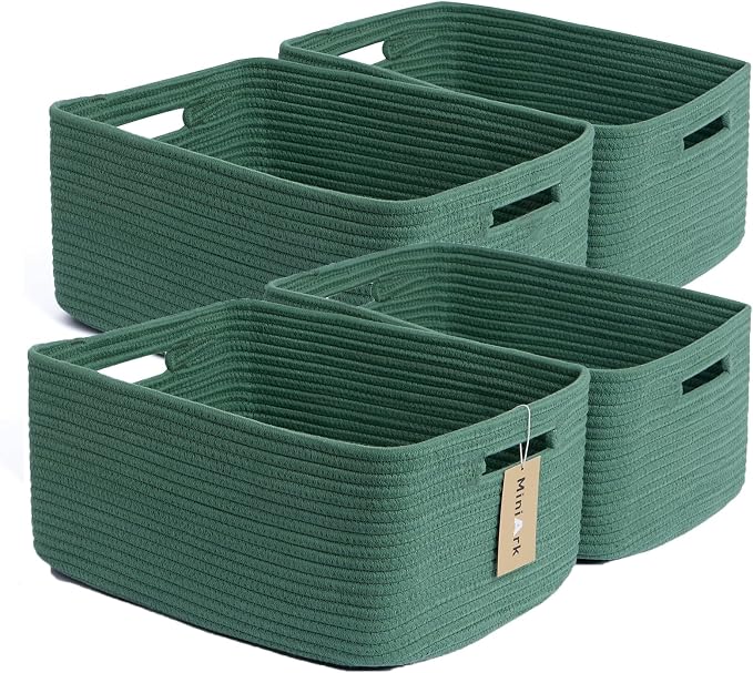 Large Storage Baskets for Organizing, Closet Shelf Baskets for Clothes Blanket by MiniArkStorageBasketsHome
