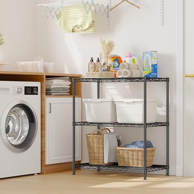 Storage Shelves Adjustable Wire Shelving Metal Wire Rack Shelving Unit Storage - Image 6