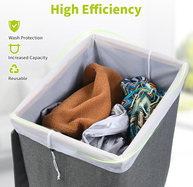 OTraki Large Mesh Laundry Bag 36 x 43 Inch Drawstring Laundry Wash Bags - Image 2