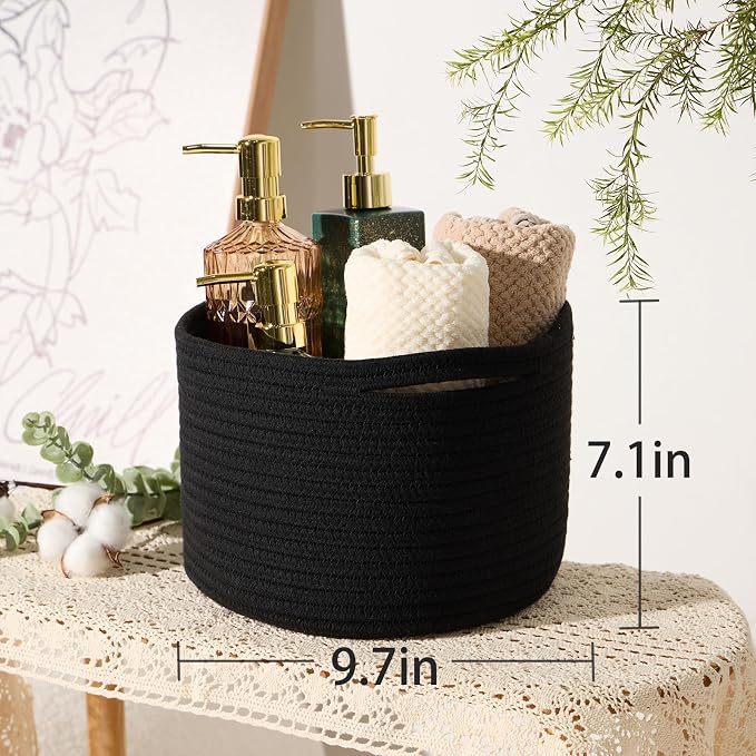 Small Basket for Organizing | Cube Shelf Closet Storage Baskets | 9.7×9.7×7.1” - Image 3
