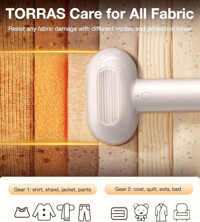 TORRAS Dual-Head Fabric Shaver, Longest Durability & 50ml Large Capacity - Image 6
